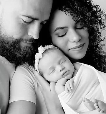 Portrait famille noir et blanc